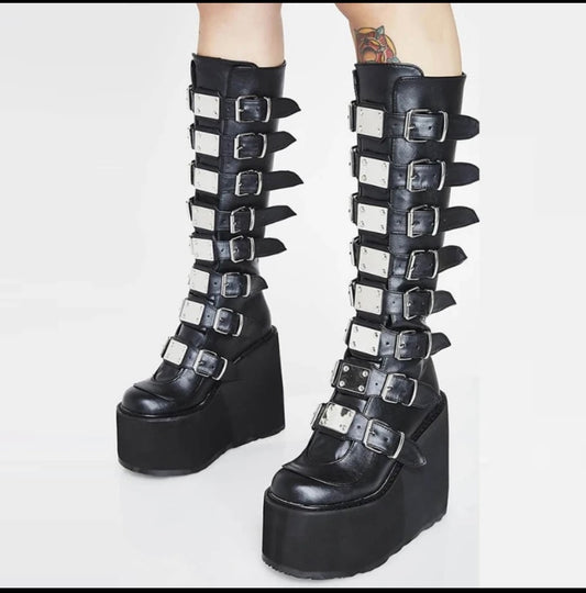 Gothic Knee High Boots